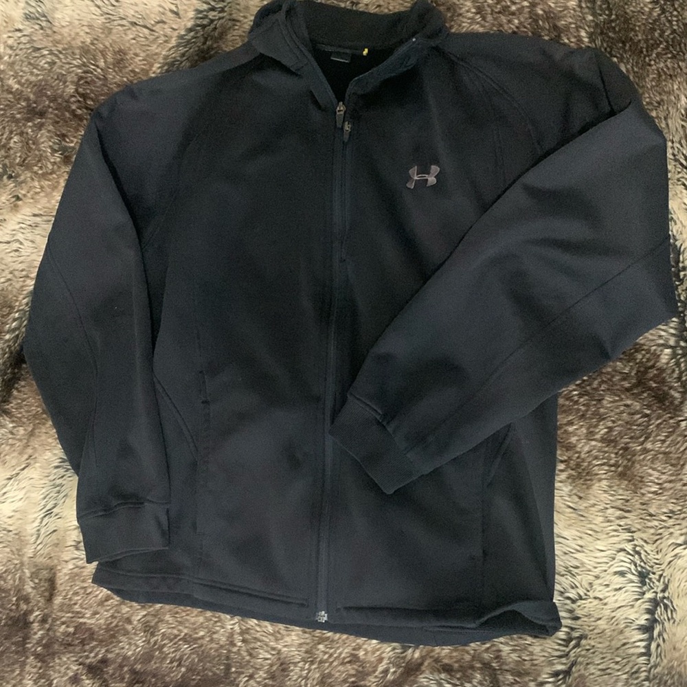 Under Armour Mens Full Zip Black Loose Fit Jacket